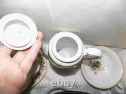 Lot Set Gold Castle Japan Porcelain Tea Teapot Coffee Pot Soup Bowl Cup Hostess