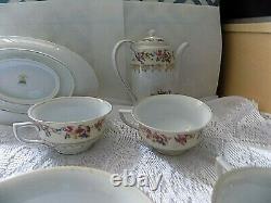 Lot Set Gold Castle Japan Porcelain Tea Teapot Coffee Pot Soup Bowl Cup Hostess