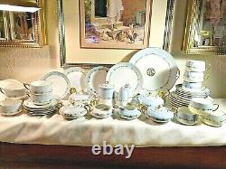 Lot VTG. SILESIA Porcelain Cake Plate-Teapots-Sugars-Creamers-Teacups-Dessert SET