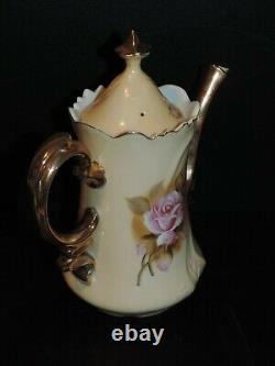Lovely Lefton Heritage Rose Tea Set, 12 Cups/plates, Teapot, Creamer & Sugar