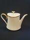 Lovely Lenox Porcelain Ivory & Gold Eternal Covered Teapot Or Coffee Pot