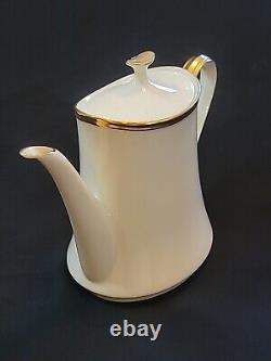 Lovely Lenox Porcelain Ivory & Gold ETERNAL Covered Teapot or Coffee Pot