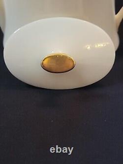 Lovely Lenox Porcelain Ivory & Gold ETERNAL Covered Teapot or Coffee Pot