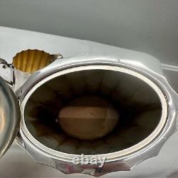 Lunt silver tea pot cream sugar set