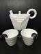 Mas Italy Ceramic Coffee & Tea Set Of Two Cups And Teapot. Very Rare! Vtg