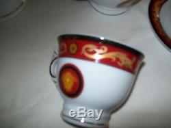 MEDUSA PORCELAIN TEA SET POT CREAMER SUGAR DISH CUPS SAUCERS