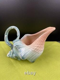 MID Century Hull USA Snail Conch Seashell & Seahorse Teapot Sugar Creamer Set