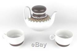 MID Century Modern Thomas Rosenthal Germany Wide Coffee Tea Pot +2 Cups Set Rare