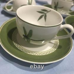 MINH LONG Teapot/Cup/Saucer Set of 6 Vietnam Fine Ceramics Manufacturer