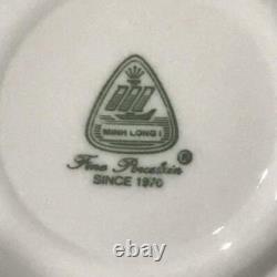 MINH LONG Teapot/Cup/Saucer Set of 6 Vietnam Fine Ceramics Manufacturer