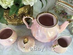 MINT PINK Lustre Sadler Swirl Teapot Set