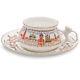 Moscow Kremlin Set Of Six Imperial Lomonosov Porcelain Tea Cups Saucers New