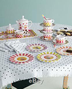 MacKenzie Childs Tea Party Child Set Sugar Creamer Teapot 4 Place Settings ++