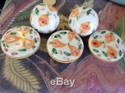 Mackenzie Childs Torquay Butter Dish House Ceramic palm & Devon Set VERY Rare