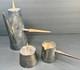 Made In Italy Kalmar Mcm Vtg Metal Coffee / Tea Pot Set & Creamer & Sugar