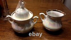 Made In USSR Opalescent Teapot and Cup And saucer Set