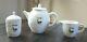 Magenta Exclusive Chirp Tea Set Teapot, Covered Sugar Bowl, & Creamer Rae Dunn