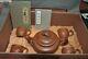 Marked Old Chinese Yixing Zisha Pottery Carved Plum Tea Set Teapot Tea Cup Set