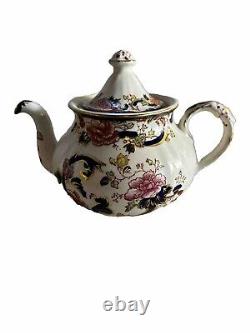 Mason's Mandalay Blue Hand Painted Tea Pot c1920 Excellent Condition 2