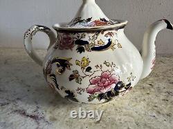 Mason's Mandalay Blue Hand Painted Tea Pot c1920 Excellent Condition 2