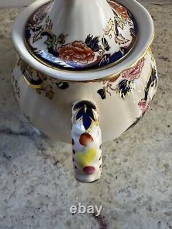 Mason's Mandalay Blue Hand Painted Tea Pot c1920 Excellent Condition 2