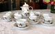 Meissen 19-pc Indiv. Chocolate Hot Tea Set With Pot + 8 Cup & Saucers, Cream Sugar