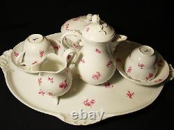 Meissen Porcelain Tete-a-Tete Tea Set 8 Pieces c. 1850-1924 Christies Label