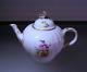 Meissen C1763 Porcelain Hand Painted Floral Teapot Crossed Swords Mark