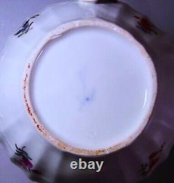 Meissen c1763 Porcelain Hand Painted Floral Teapot Crossed Swords Mark