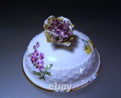 Meissen c1763 Porcelain Hand Painted Floral Teapot Crossed Swords Mark