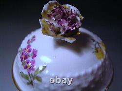 Meissen c1763 Porcelain Hand Painted Floral Teapot Crossed Swords Mark