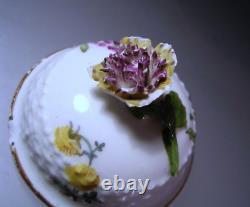 Meissen c1763 Porcelain Hand Painted Floral Teapot Crossed Swords Mark