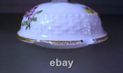 Meissen c1763 Porcelain Hand Painted Floral Teapot Crossed Swords Mark