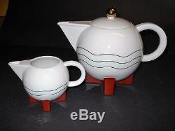 Michael Graves Little Dripper Tea Pot and creamer Swid Powell 1987 Memphis MCM