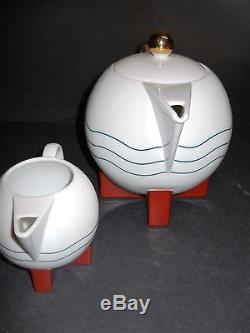 Michael Graves Little Dripper Tea Pot and creamer Swid Powell 1987 Memphis MCM