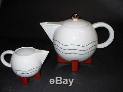 Michael Graves Little Dripper Tea Pot and creamer Swid Powell 1987 Memphis MCM