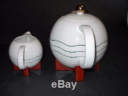 Michael Graves Little Dripper Tea Pot and creamer Swid Powell 1987 Memphis MCM