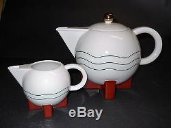 Michael Graves Little Dripper Tea Pot and creamer Swid Powell 1987 Memphis MCM