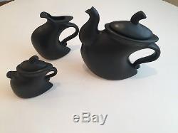 Michael Lambert Dancing Art Pottery Tea Coffee Pot Set-Black