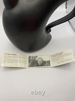 Michael Lambert Studio 3pc Set Dancing Tea Coffee Pot Sugar Pot & Creamer Black