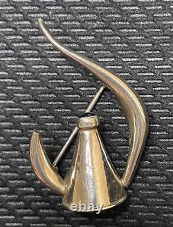 Michael Maureen Banner Sterling Silver Amethyst Coffee Tea Pot Brooch Pin Artist