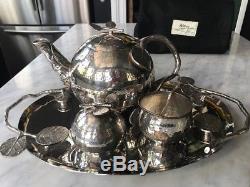 Michael-aram-complete-tea-set-teapot-creamer-with-lids-sugar-bowl-tongs-tray