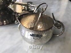 Michael-aram-complete-tea-set-teapot-creamer-with-lids-sugar-bowl-tongs-tray