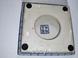 Mid Century DeChang Taoci Blue and White Floral Porcelain Teapot Trivets