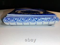 Mid Century DeChang Taoci Blue and White Floral Porcelain Teapot Trivets