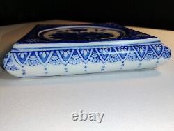 Mid Century DeChang Taoci Blue and White Floral Porcelain Teapot Trivets