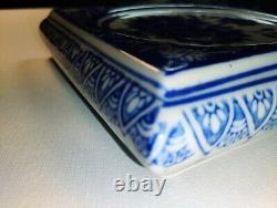Mid Century DeChang Taoci Blue and White Floral Porcelain Teapot Trivets