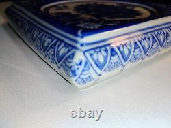 Mid Century DeChang Taoci Blue and White Floral Porcelain Teapot Trivets