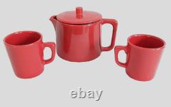 Mid Century Modern VERY RARE Red Limited of 200 MADE IN USA Teapot Mug Set MCM