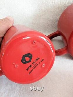 Mid Century Modern VERY RARE Red Limited of 200 MADE IN USA Teapot Mug Set MCM